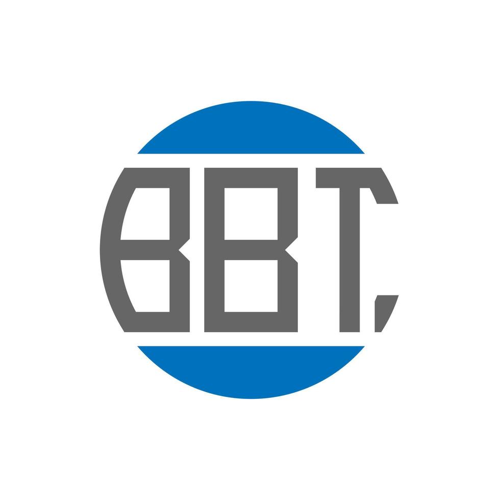 BBT letter logo design on white background. BBT creative initials circle logo concept. BBT letter design. vector