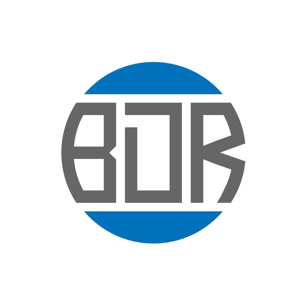 diseño de logotipo de letra bdr sobre fondo blanco. concepto de logotipo de círculo de iniciales creativas bdr. diseño de letra bdr. vector