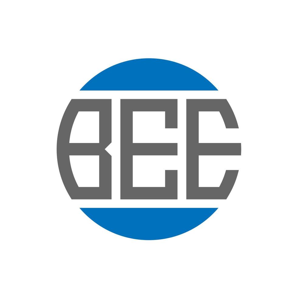 BEE letter logo design on white background. BEE creative initials circle logo concept. BEE letter design. vector