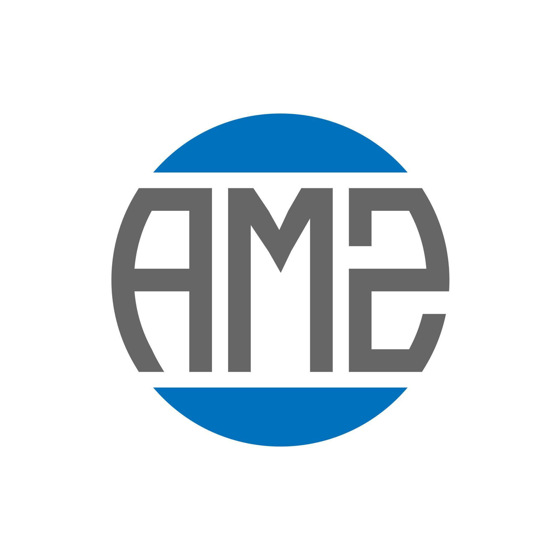 AMZ letter logo design on white background. AMZ creative initials