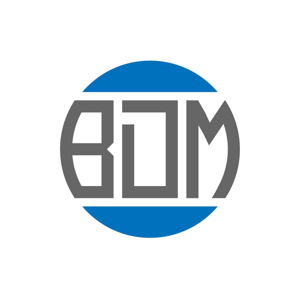 diseño de logotipo de letra bdm sobre fondo blanco. concepto de logotipo de círculo de iniciales creativas de bdm. diseño de letras bdm. vector