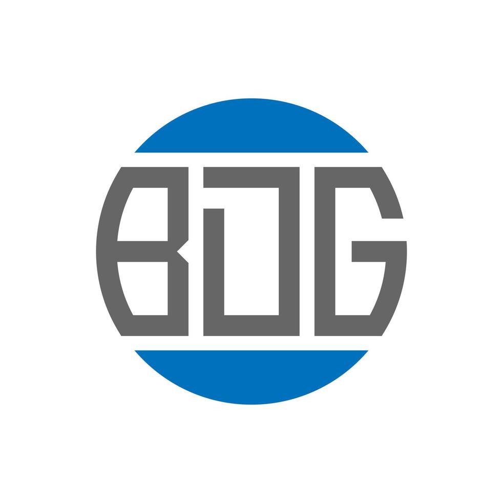 diseño de logotipo de letra bdg sobre fondo blanco. concepto de logotipo de círculo de iniciales creativas bdg. diseño de carta bdg. vector