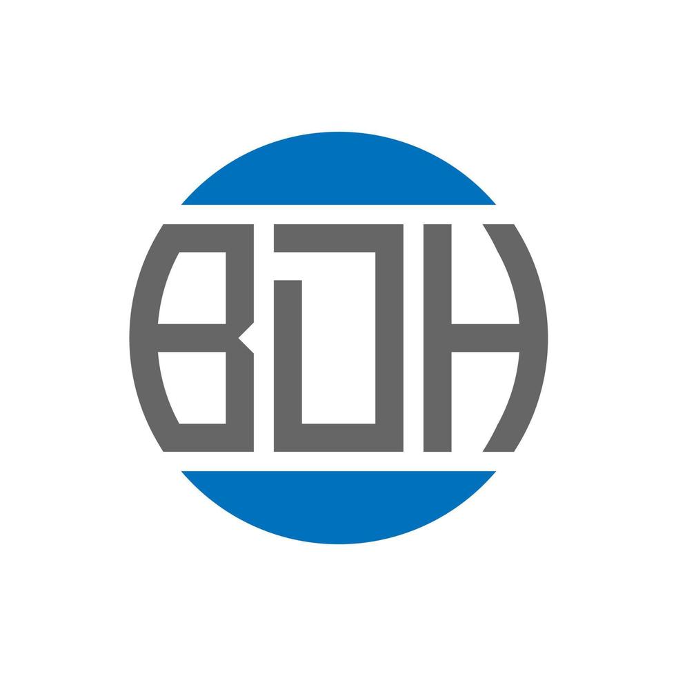 diseño de logotipo de letra bdh sobre fondo blanco. concepto de logotipo de círculo de iniciales creativas de bdh. diseño de letras bdh. vector