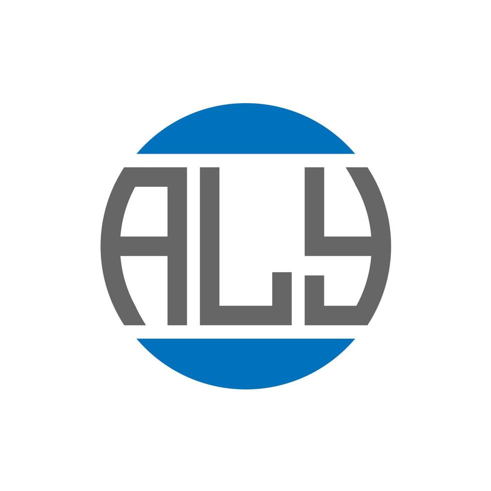 ALY letter logo design on white background. ALY creative initials circle logo concept. ALY letter design. vector