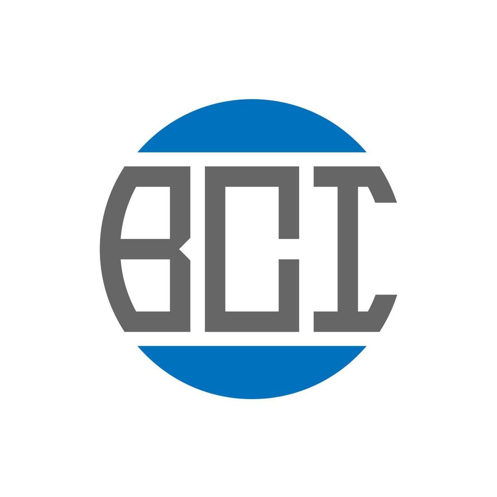 diseño de logotipo de letra bci sobre fondo blanco. concepto de logotipo de círculo de iniciales creativas de bci. diseño de letras bci. vector