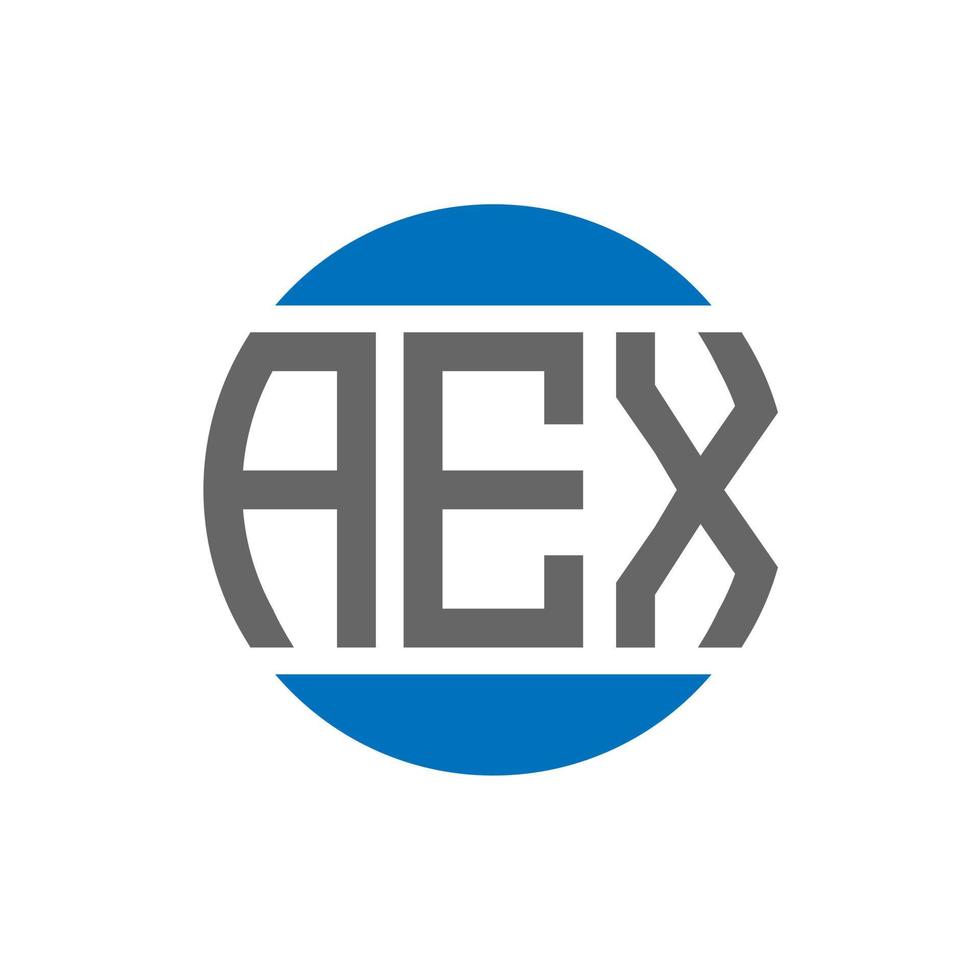 diseño del logotipo de la letra aex sobre fondo blanco. concepto de logotipo de círculo de iniciales creativas aex. diseño de letra aex. vector