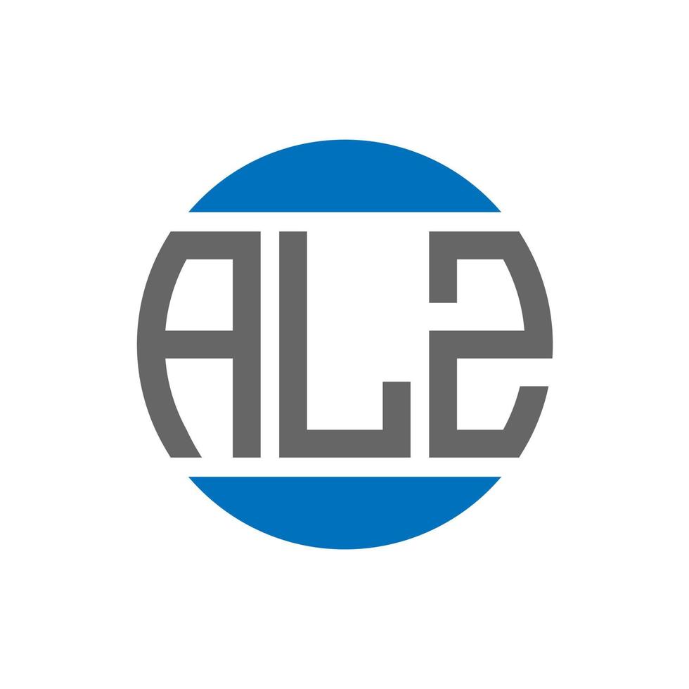 ALZ letter logo design on white background. ALZ creative initials circle logo concept. ALZ letter design. vector