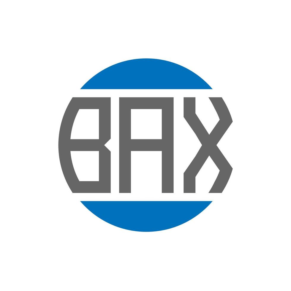 diseño de logotipo de letra bax sobre fondo blanco. concepto de logotipo de círculo de iniciales creativas de bax. diseño de carta bax. vector