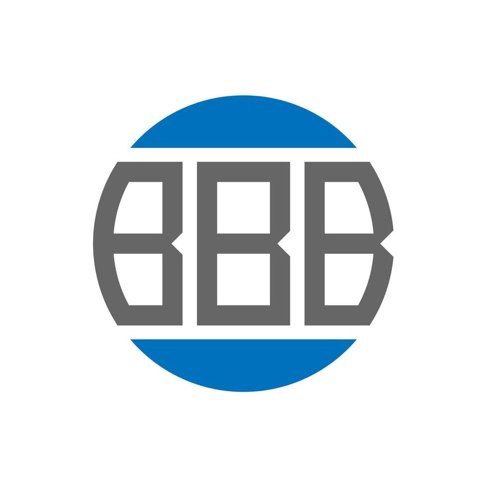 diseño de logotipo de letra bbb sobre fondo blanco. concepto de logotipo de círculo de iniciales creativas de bbb. diseño de letras bbb. vector