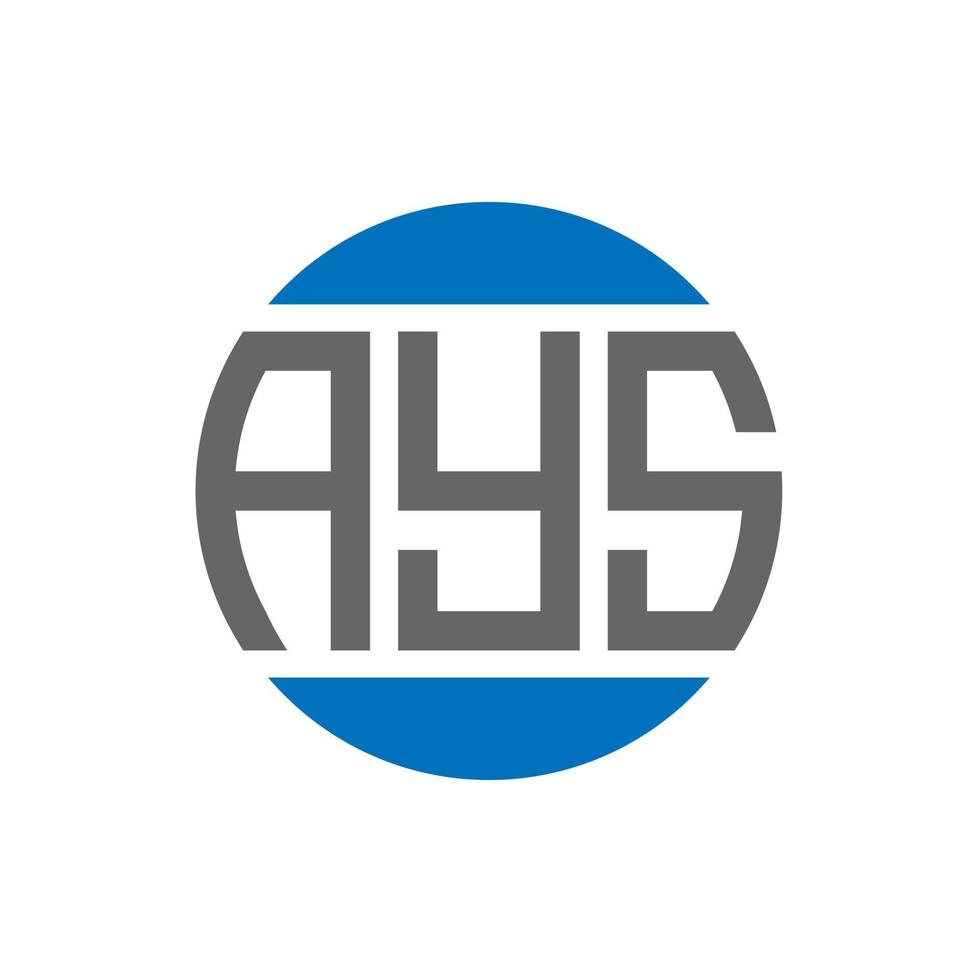 diseño del logotipo de la letra ays sobre fondo blanco. concepto de logotipo de círculo de iniciales creativas de ays. diseño de letras ays. vector