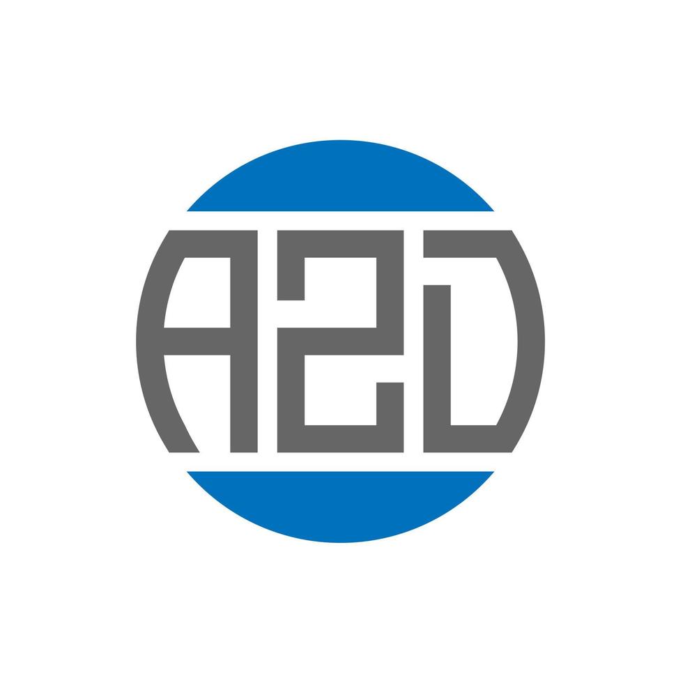 AZD letter logo design on white background. AZD creative initials circle logo concept. AZD letter design. vector