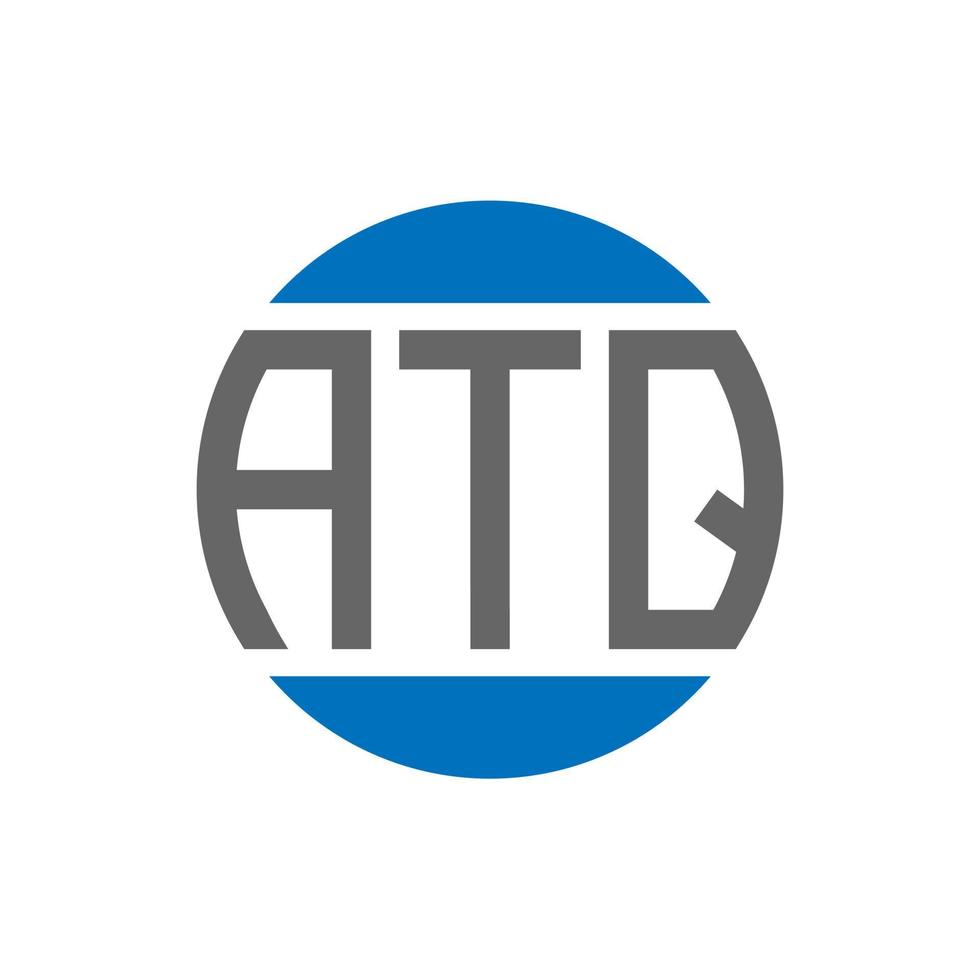 ATQ letter logo design on white background. ATQ creative initials circle logo concept. ATQ letter design. vector