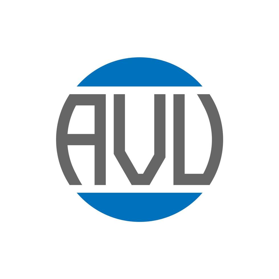 diseño de logotipo de letra avu sobre fondo blanco. concepto de logotipo de círculo de iniciales creativas de avu. diseño de letras avu. vector