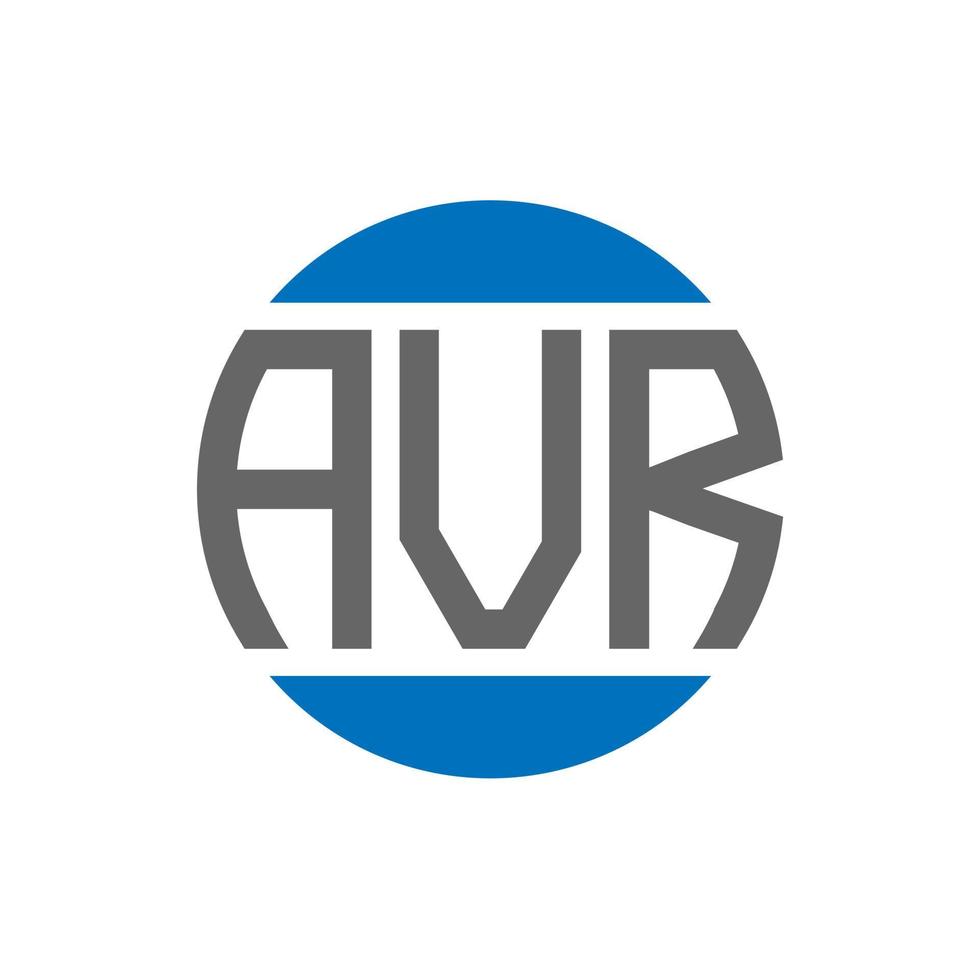 diseño de logotipo de letra avr sobre fondo blanco. concepto de logotipo de círculo de iniciales creativas avr. diseño de letras avr. vector