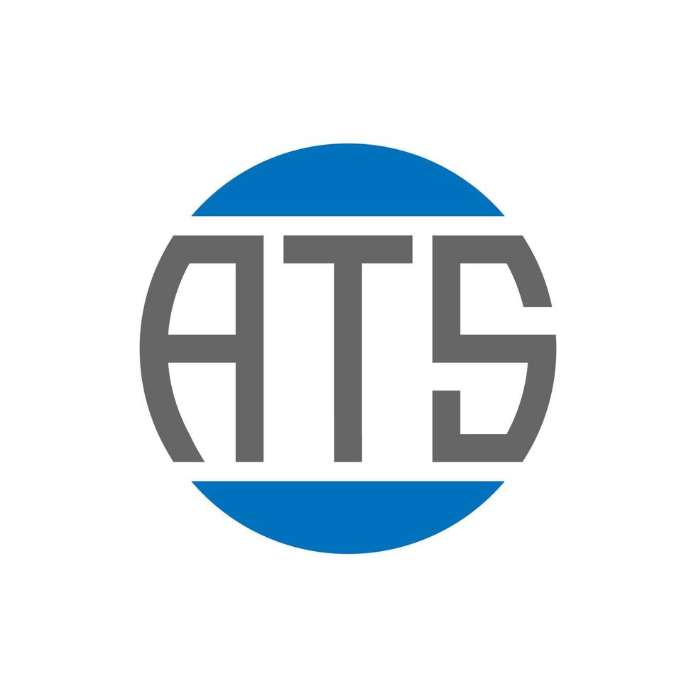 ATS letter logo design on white background. ATS creative initials circle logo concept. ATS letter design. vector