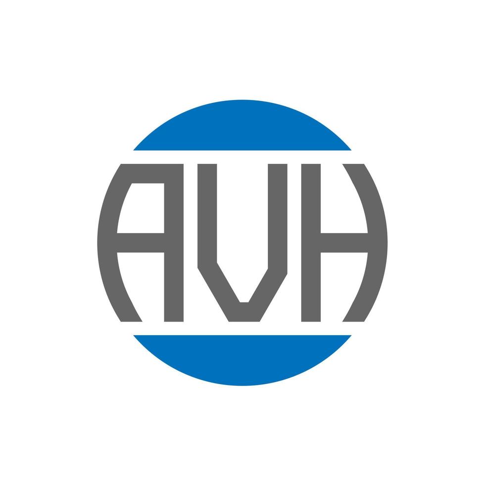 diseño de logotipo de letra avh sobre fondo blanco. concepto de logotipo de círculo de iniciales creativas avh. diseño de letras avh. vector