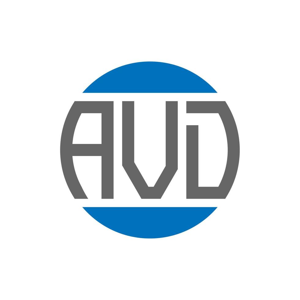 AVD letter logo design on white background. AVD creative initials circle logo concept. AVD letter design. vector