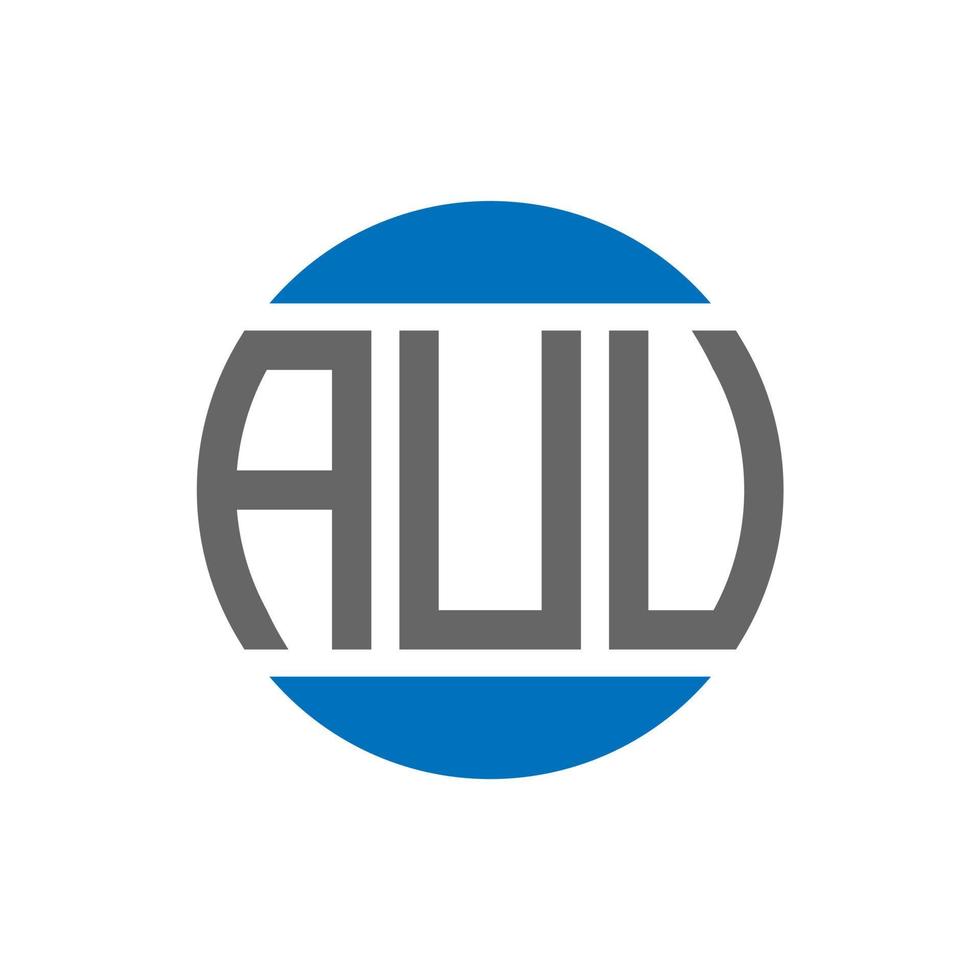 diseño de logotipo de letra auv sobre fondo blanco. concepto de logotipo de círculo de iniciales creativas auv. diseño de letras auv. vector