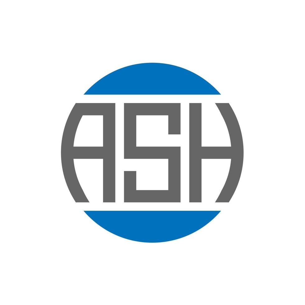 ASH letter logo design on white background. ASH creative initials circle logo concept. ASH letter design. vector