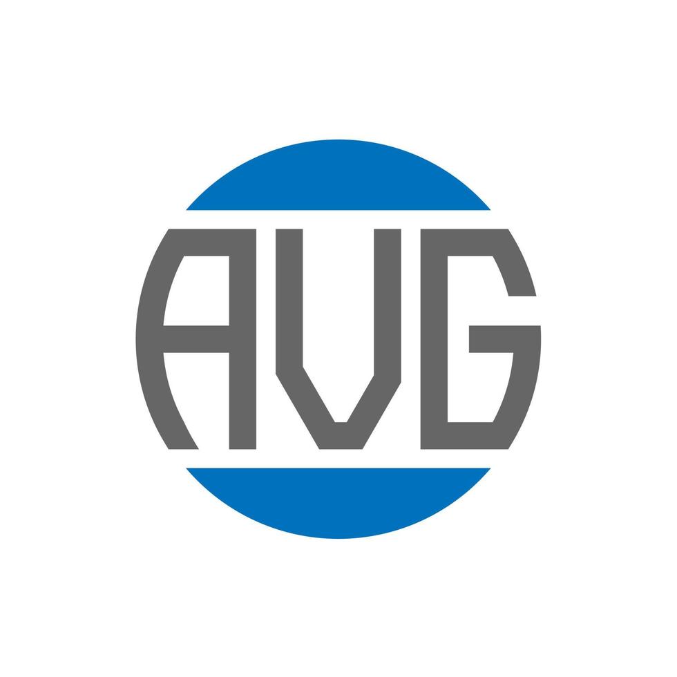 AVG letter logo design on white background. AVG creative initials circle logo concept. AVG letter design. vector