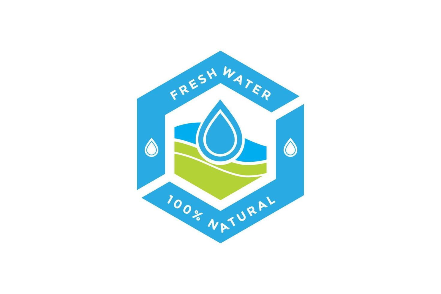 natural water icon. water drop sign. vector