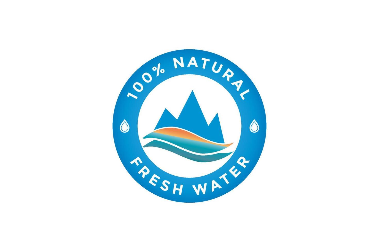 natural water icon. water drop sign. vector