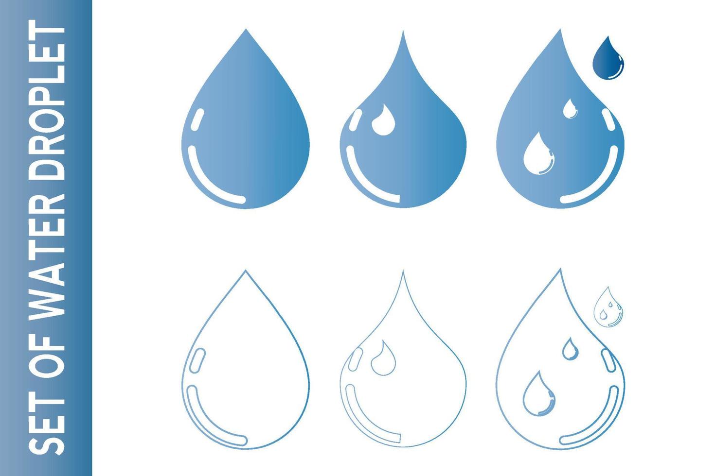 water drop icon for app or website vector