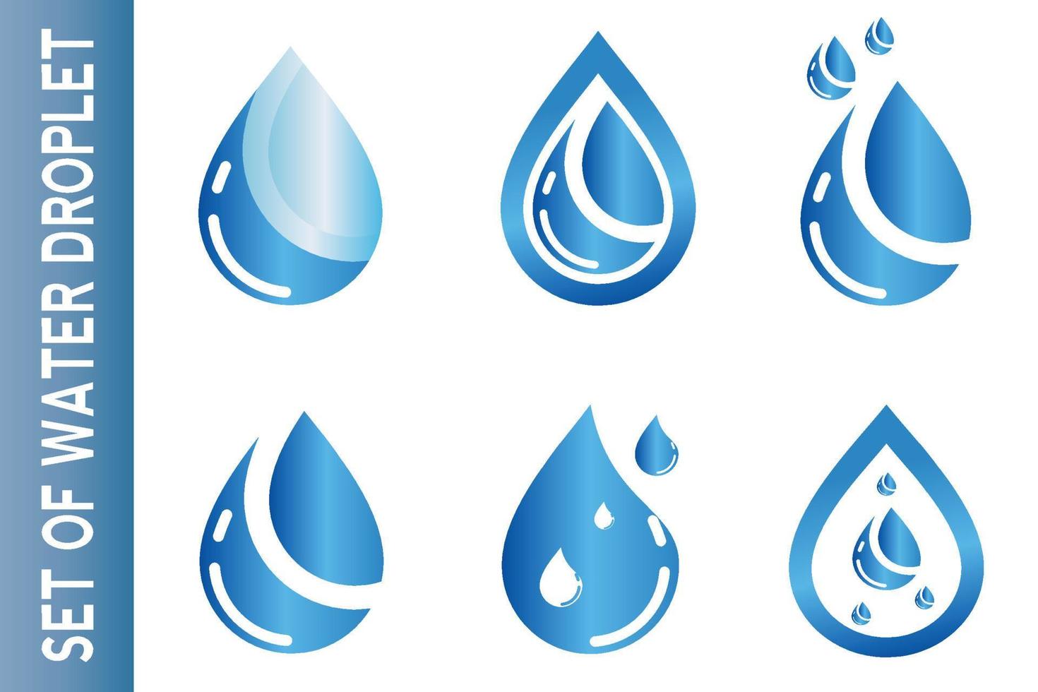 water drop icon for app or website vector