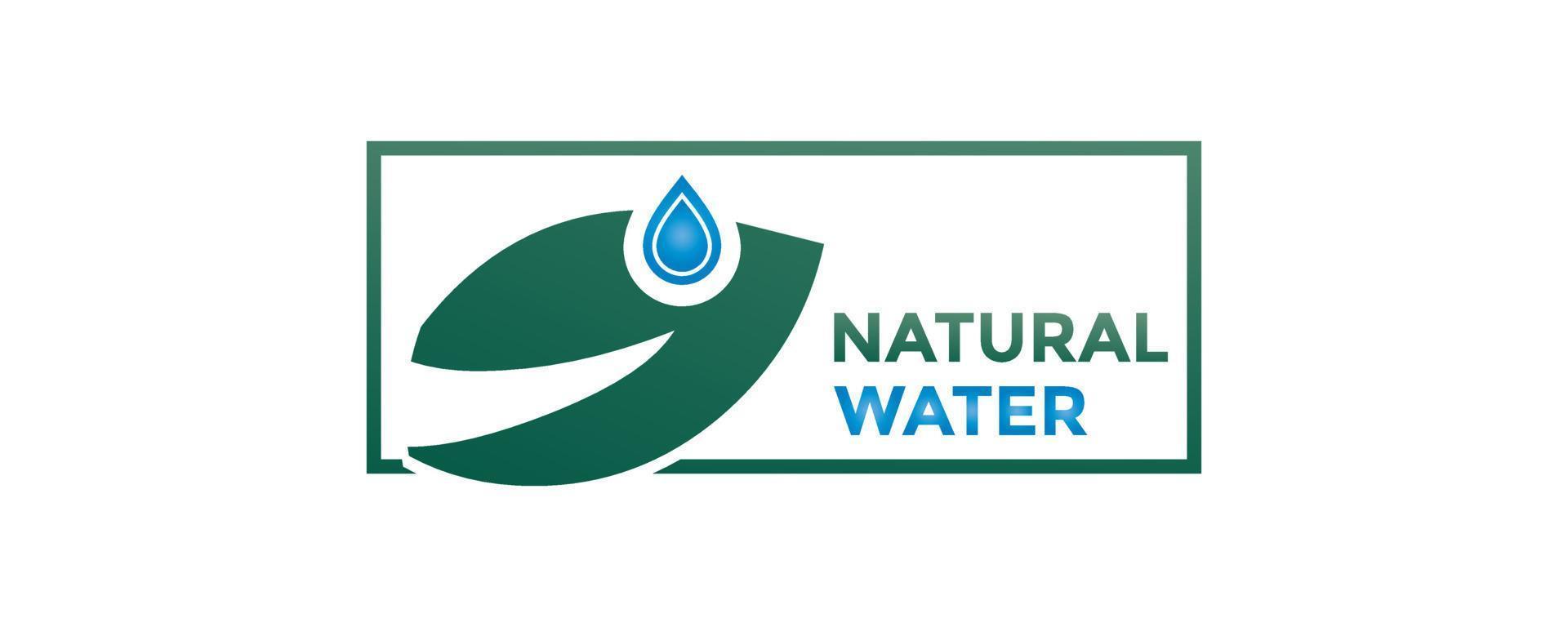 natural water icon. water drop sign. vector