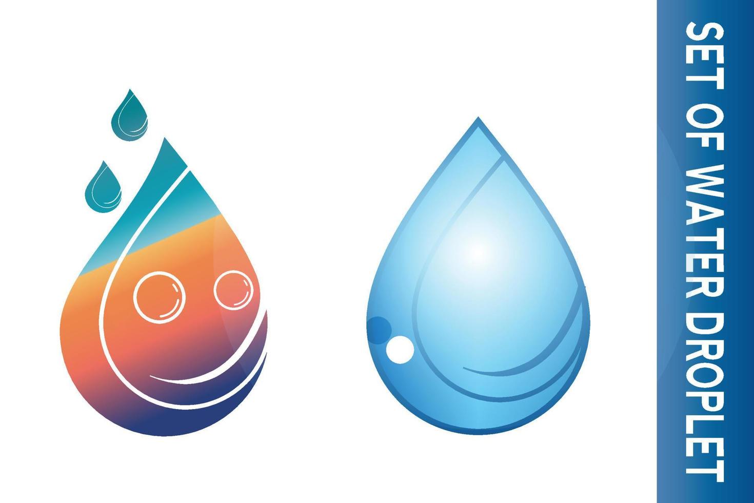 icono de onda de agua. señal de gota de agua. elementos de ilustración vectorial vector