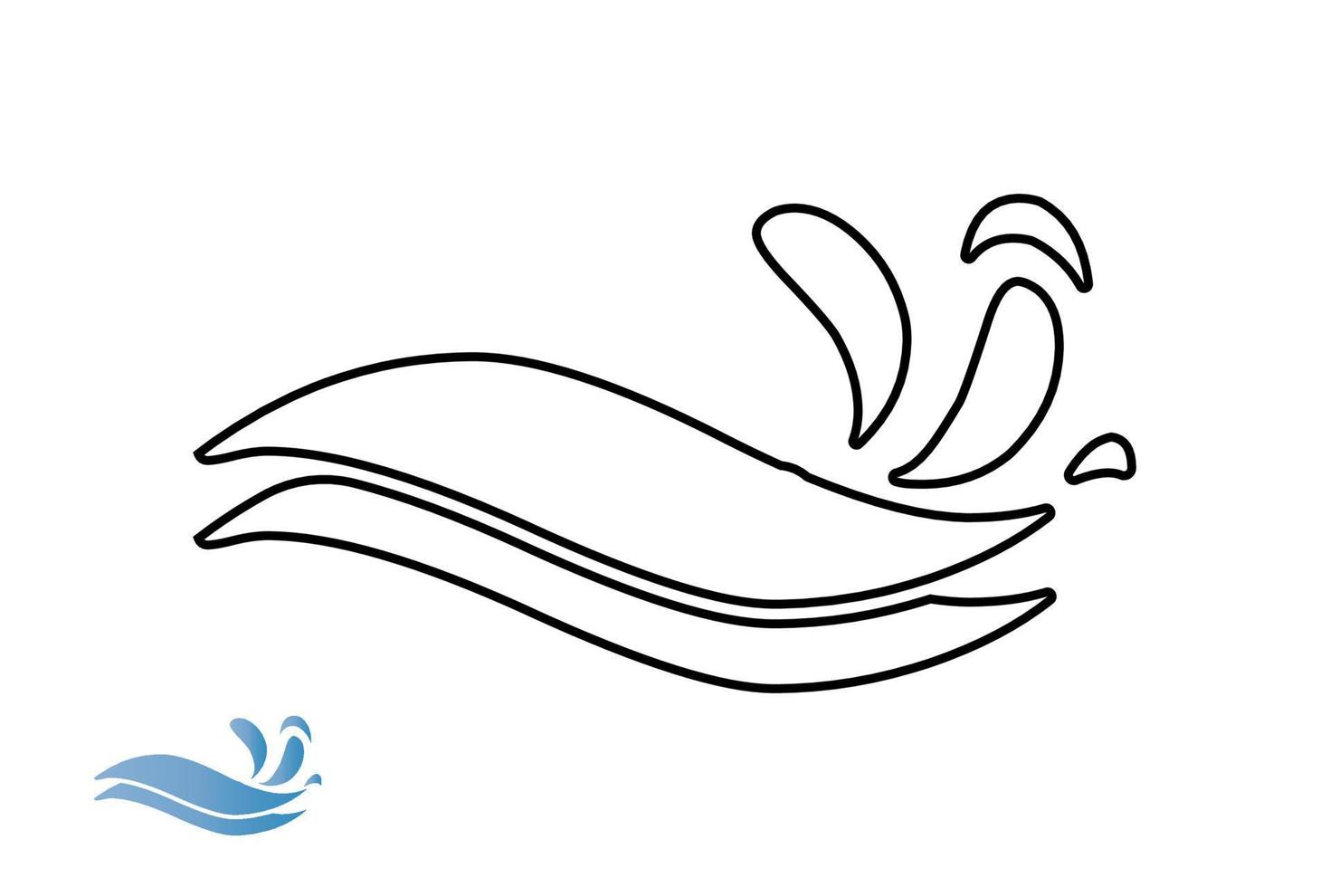 water wave icon. water drop sign. vector illustration elements