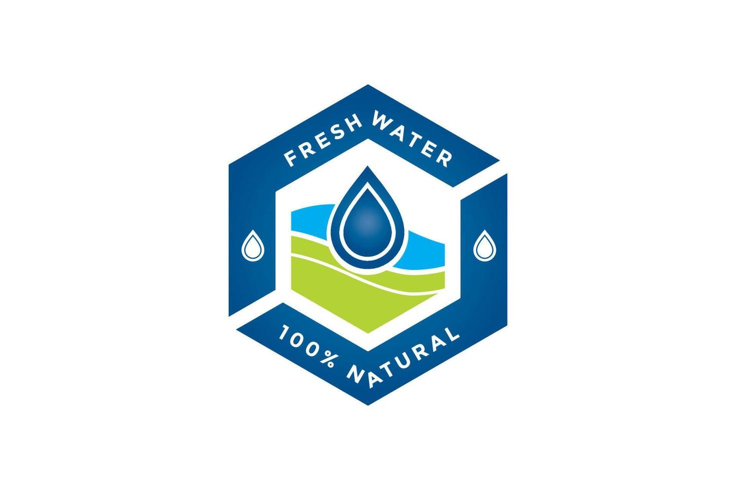 natural water icon. water drop sign. vector