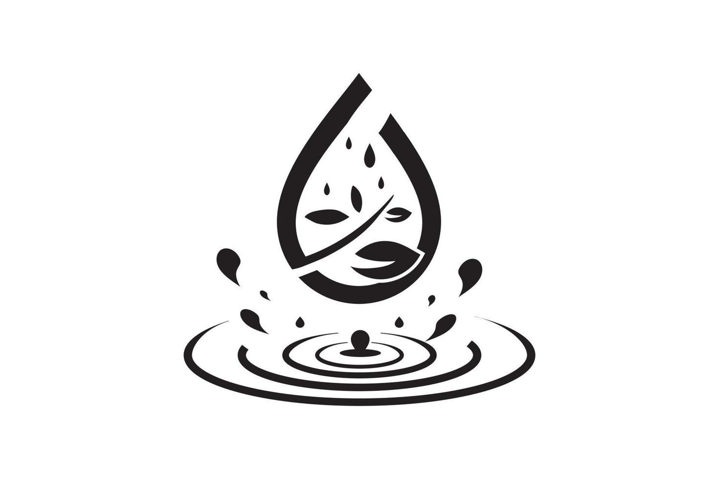 icono de agua natural. señal de gota de agua. elementos de ilustración vectorial vector