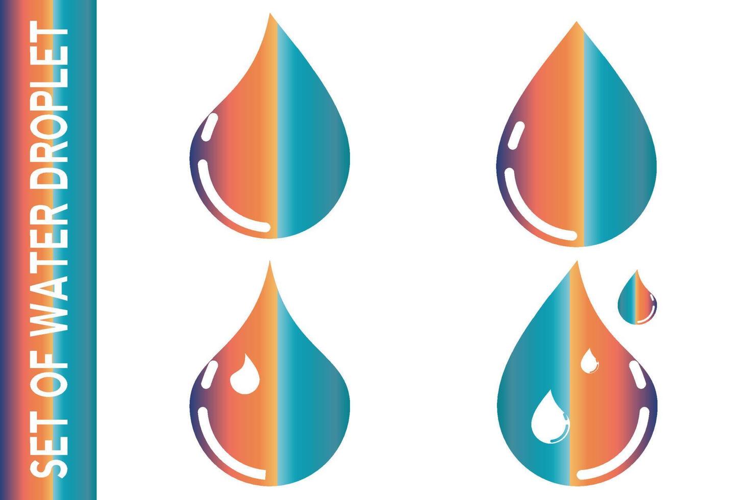 water drop icon for app or website vector