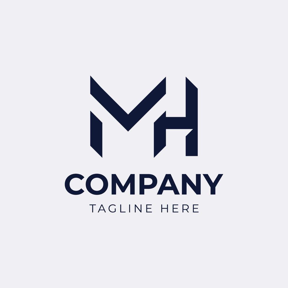 MH logo, MH, HM Abstract Letters Logo design Monogram vector