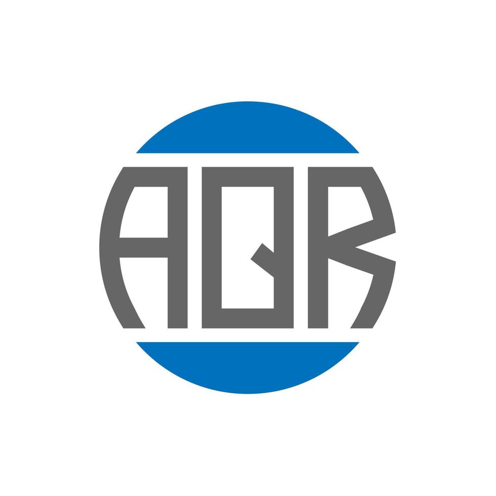 diseño de logotipo de letra aqr sobre fondo blanco. concepto de logotipo de círculo de iniciales creativas aqr. diseño de letras aqr. vector