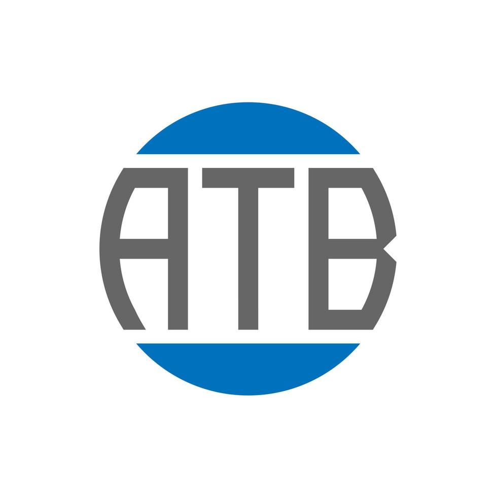 ATB letter logo design on white background. ATB creative initials circle logo concept. ATB letter design. vector