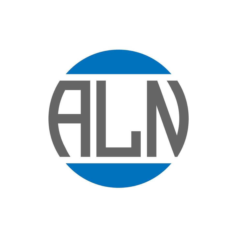 diseño de logotipo de letra aln sobre fondo blanco. concepto de logotipo de círculo de iniciales creativas aln. diseño de letras aln. vector