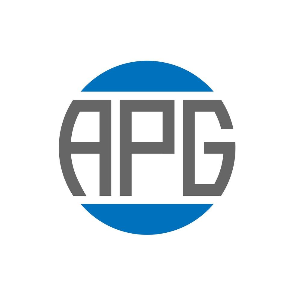 diseño de logotipo de letra apg sobre fondo blanco. concepto de logotipo de círculo de iniciales creativas de apg. diseño de letras apg. vector