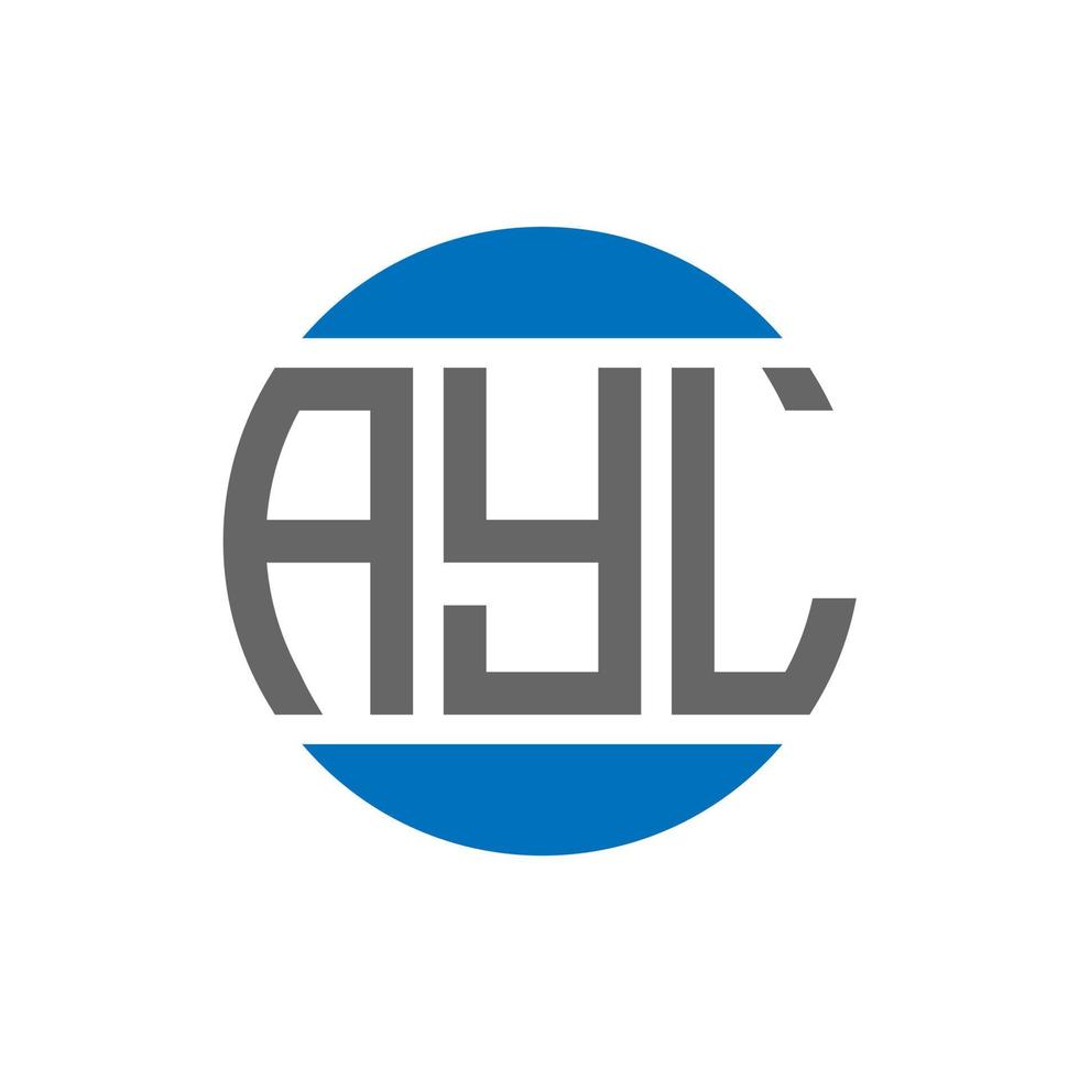 diseño de logotipo de letra ayl sobre fondo blanco. concepto de logotipo de círculo de iniciales creativas de ayl. diseño de letras ayl. vector