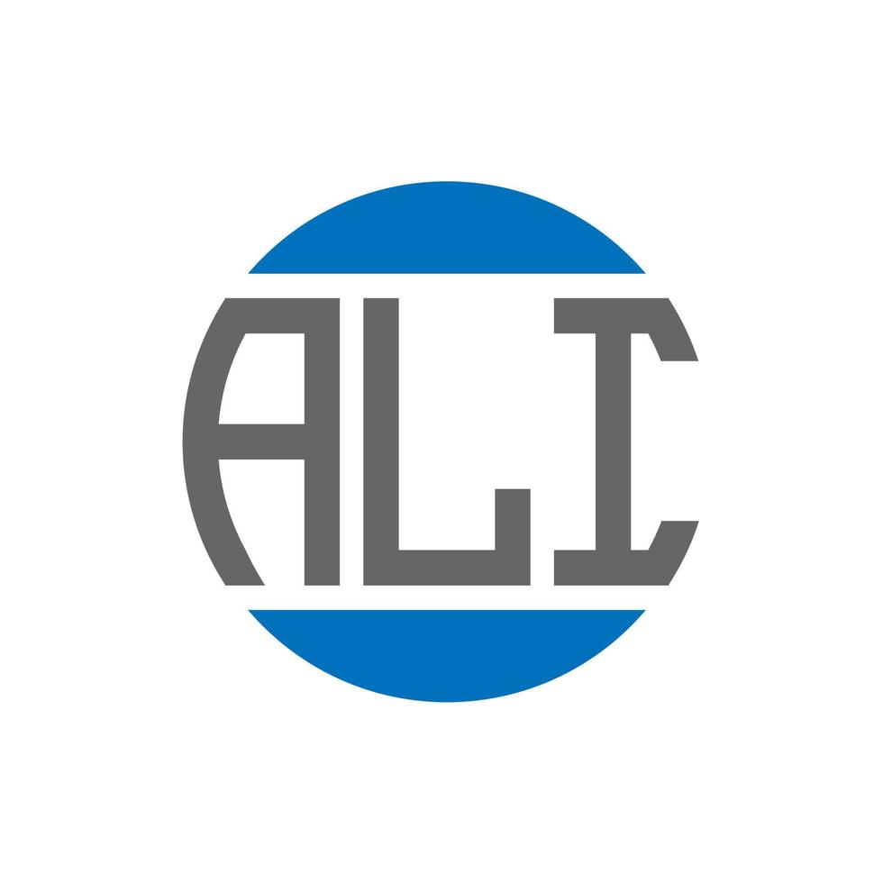 ALI letter logo design on white background. ALI creative initials circle logo concept. ALI letter design. vector