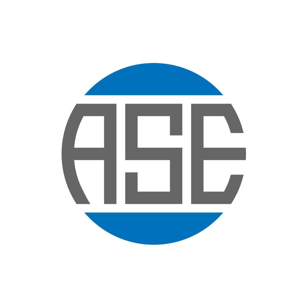 ASE letter logo design on white background. ASE creative initials circle logo concept. ASE letter design. vector