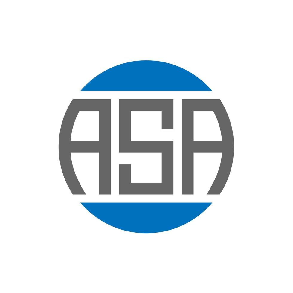 ASA letter logo design on white background. ASA creative initials circle logo concept. ASA letter design. vector