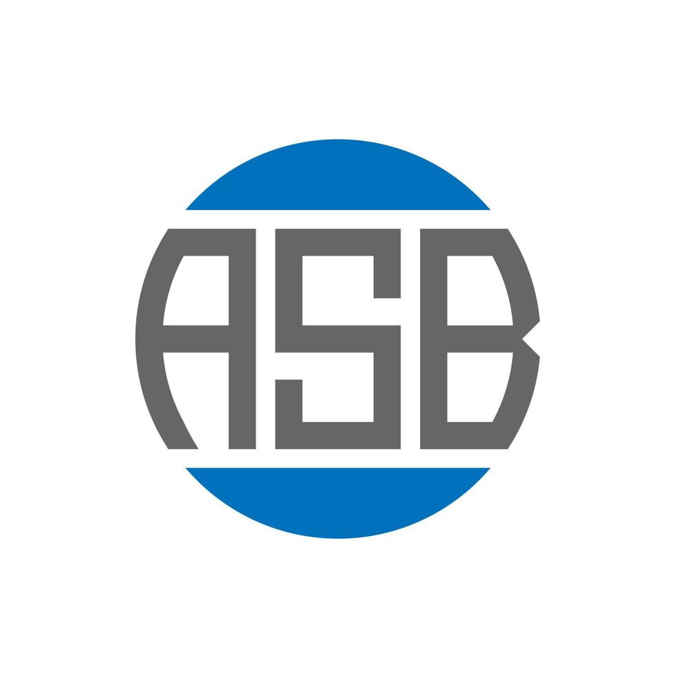 diseño de logotipo de letra asb sobre fondo blanco. concepto de logotipo de círculo de iniciales creativas de asb. diseño de letras asb. vector
