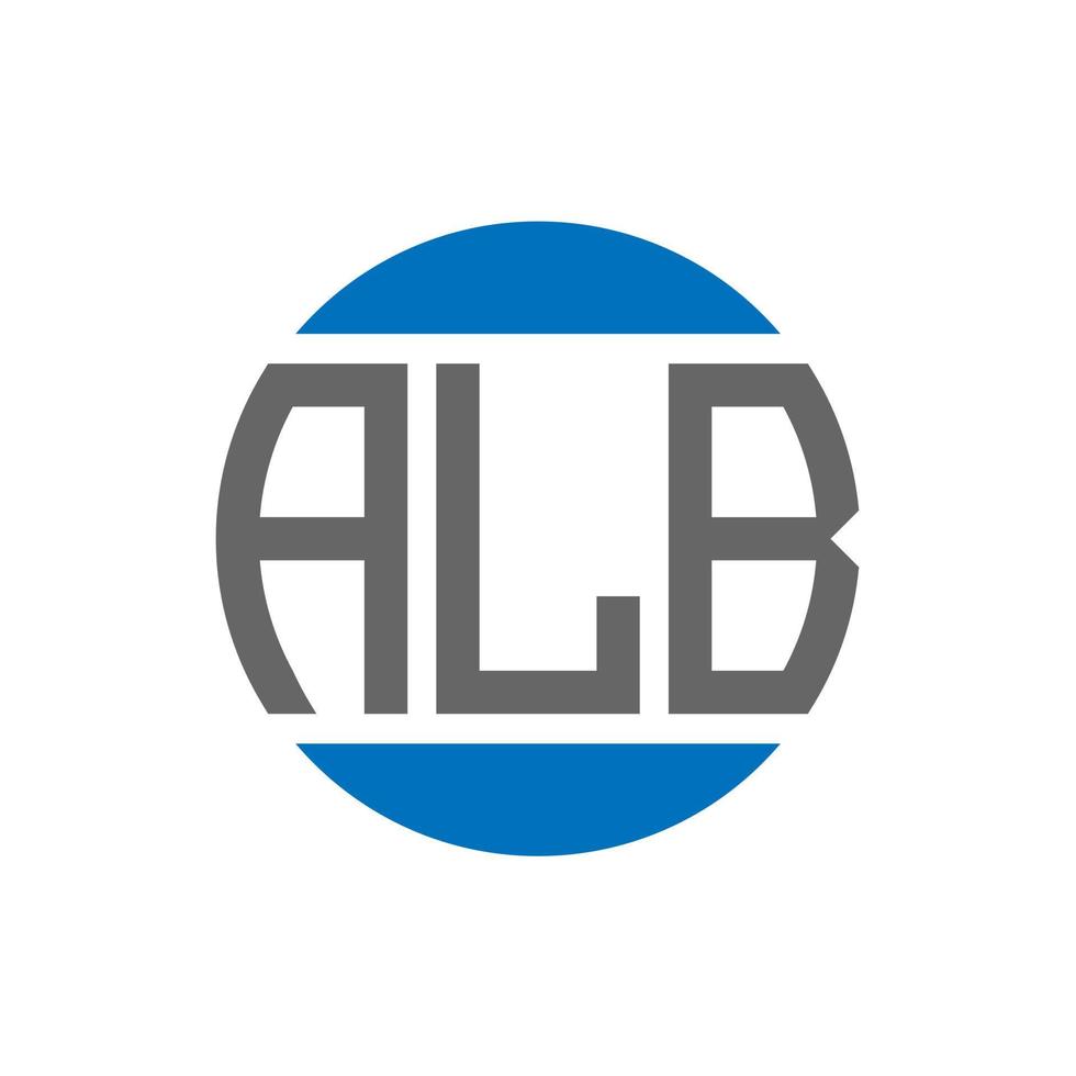 diseño de logotipo de letra alb sobre fondo blanco. concepto de logotipo de círculo de iniciales creativas de alb. diseño de letras alba. vector