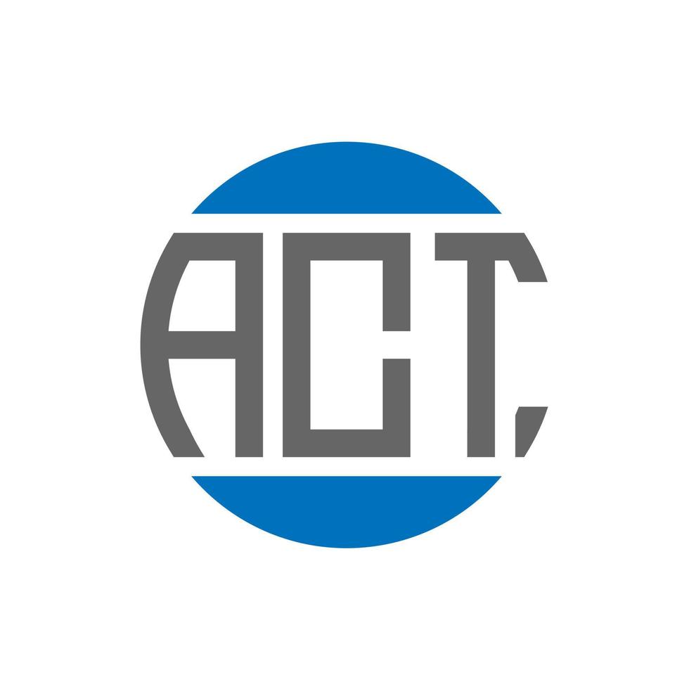 ACT letter logo design on white background. ACT creative initials circle logo concept. ACT letter design. vector