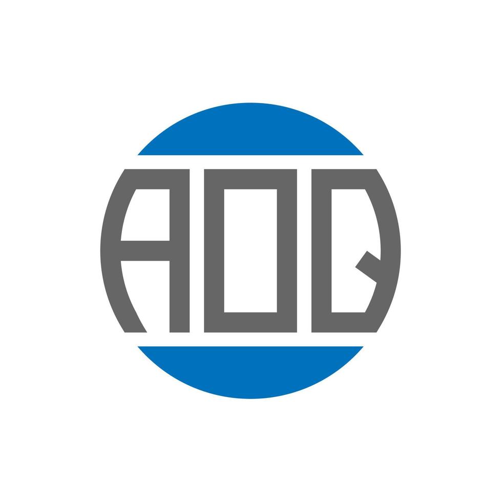 diseño de logotipo de letra aoq sobre fondo blanco. concepto de logotipo de círculo de iniciales creativas aoq. diseño de letras aoq. vector
