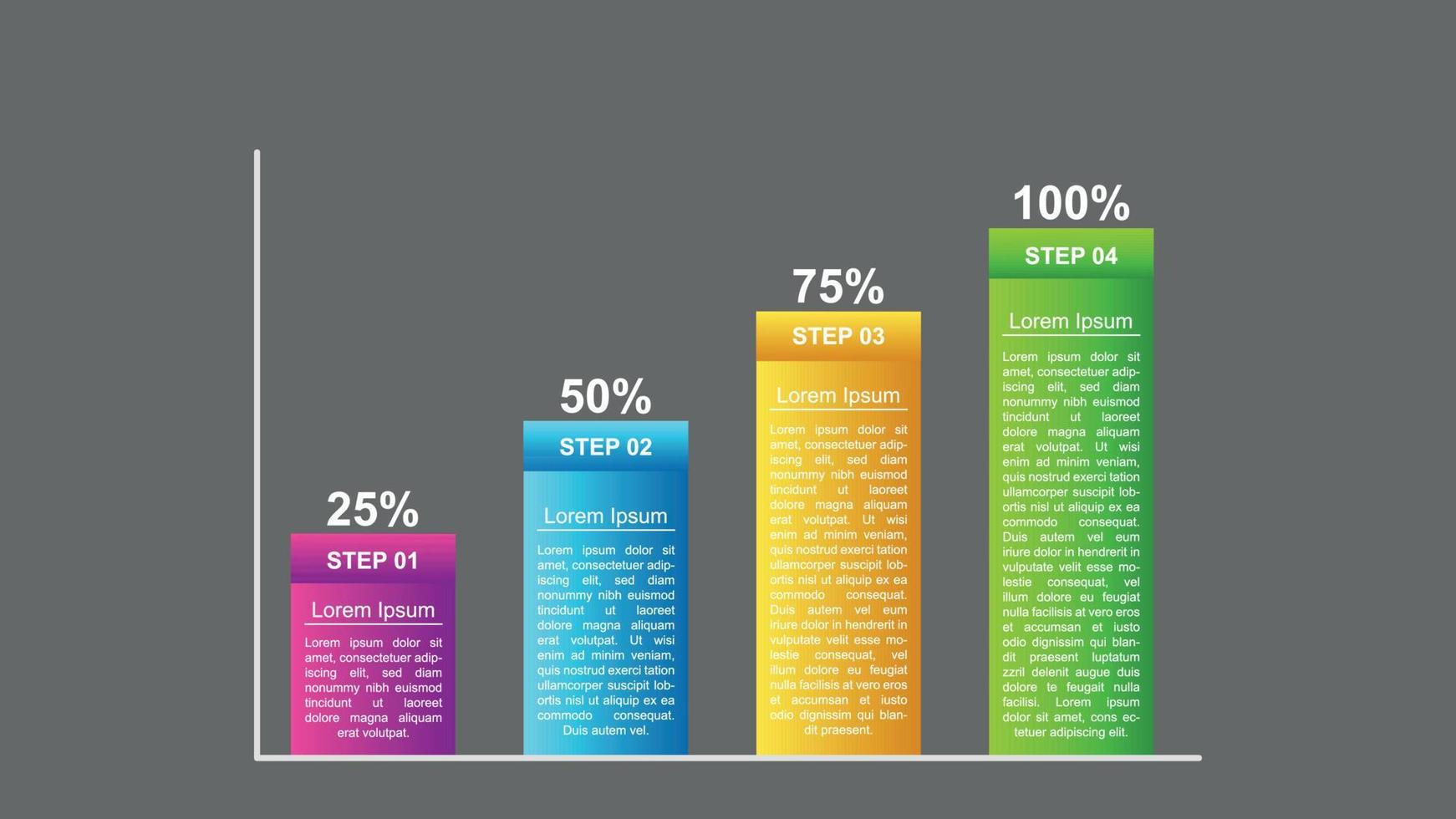 negocios, educación, concepto de plantilla infográfica vectorial de presentación vector