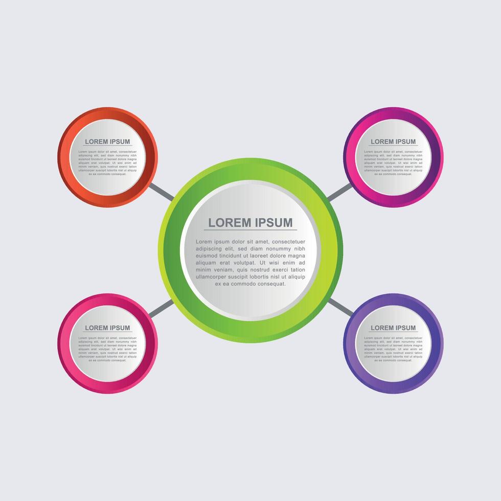 vector infographic circle templates concept with 5 options