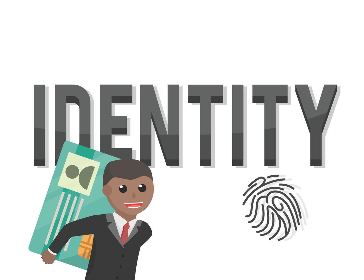 business african identity design character on white background vector